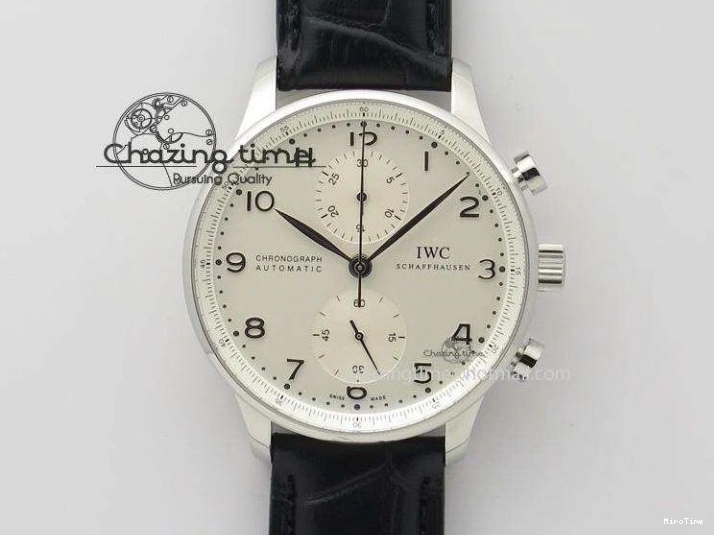 MIROTIME 0208 SportInspired Portuguese Real PR Real Annual Calendar IW503501 YLF 1:1 Best Edition White Dial On Leather Strap A 7241